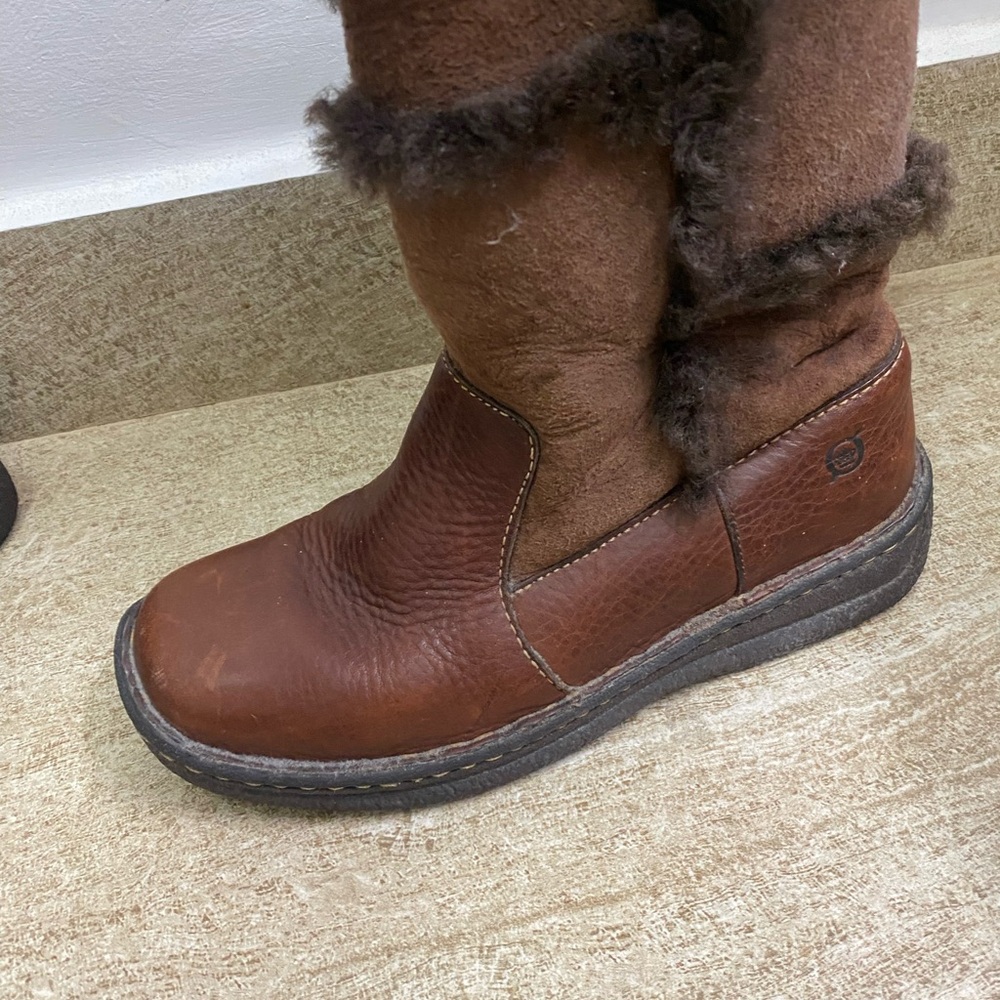 Born Brown Shearling Lined Women's Boots - Picture 7 of 15
